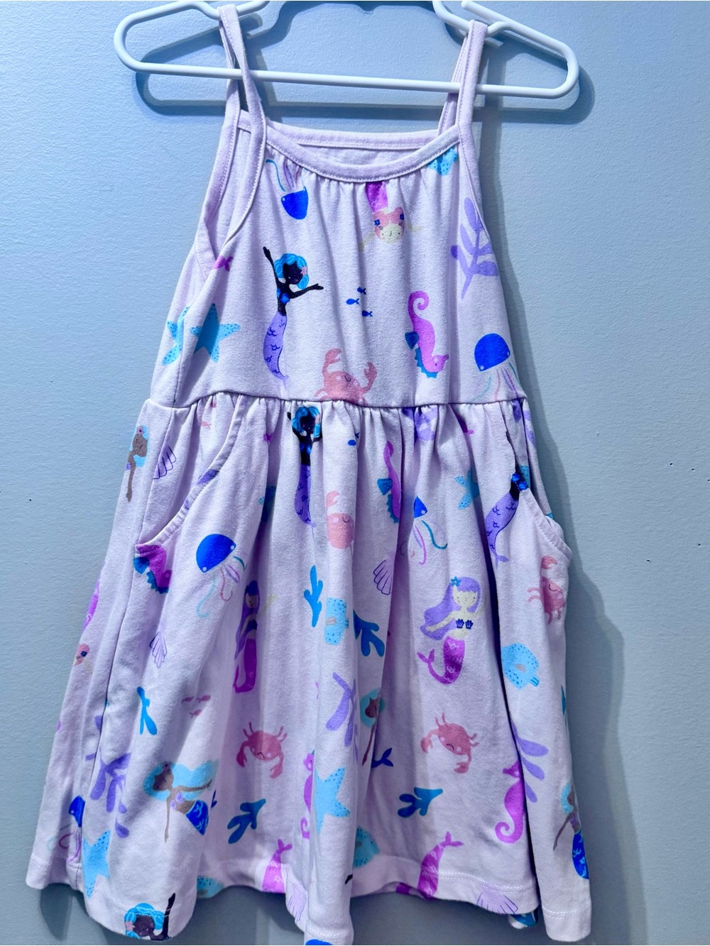 Garanimals Girls Pink Mermaid Print Sundress, Size 4T